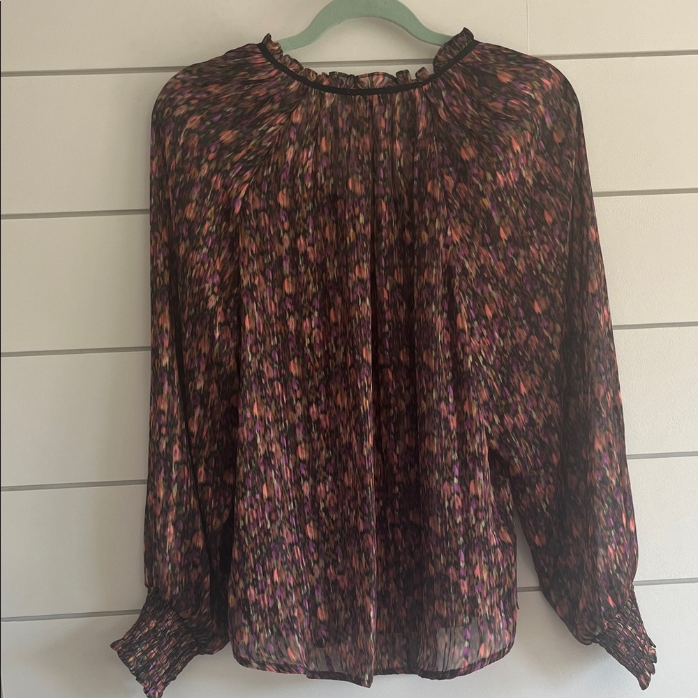 Democracy Multicolor Patterned Blouse NWT Size Large - Picture 7 of 8